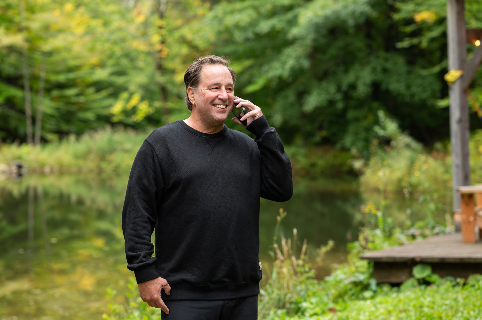 Christian Lefebvre au téléphone